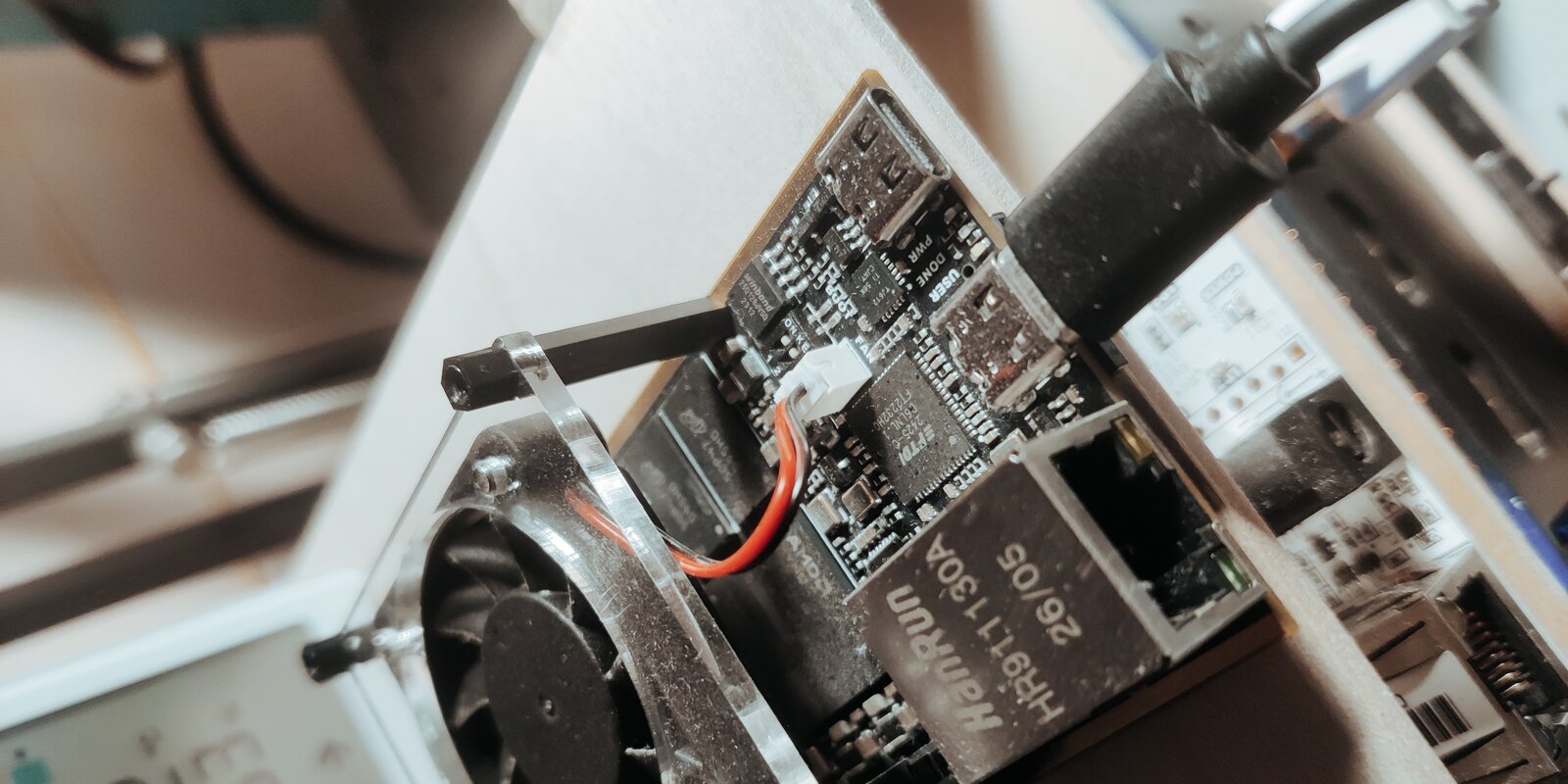 HamGeek Zynq-7020 SDR board with a faulty USB cable