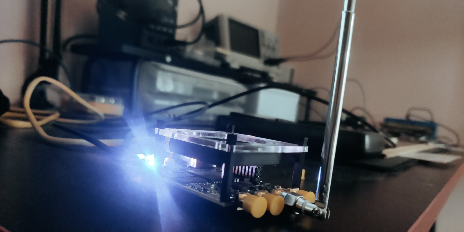 HamGeek Zynq board during hardware bring-up