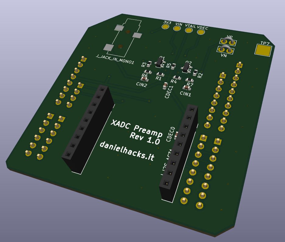 3D view of the PCB